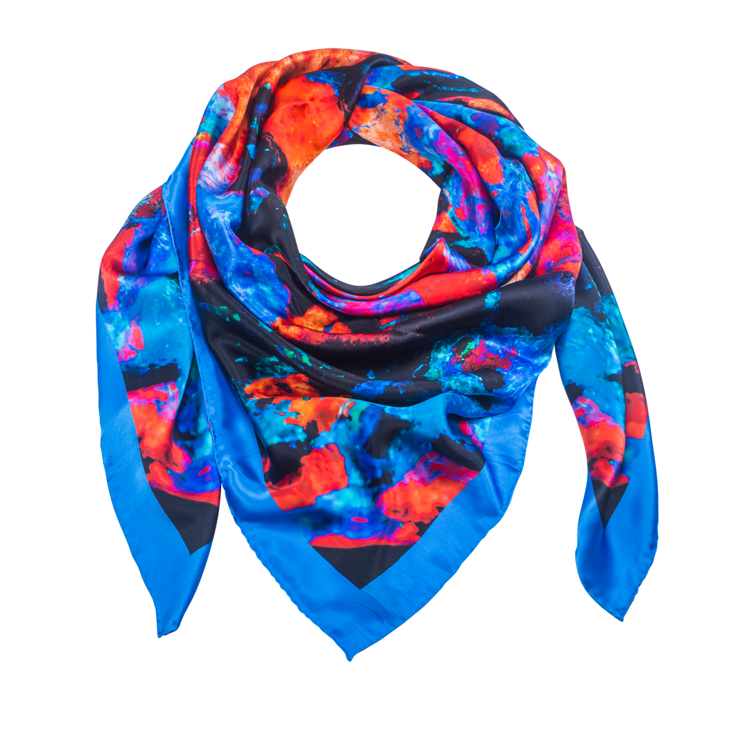 Indus Neo 4 - Blue Silk Scarf - Neo Collection